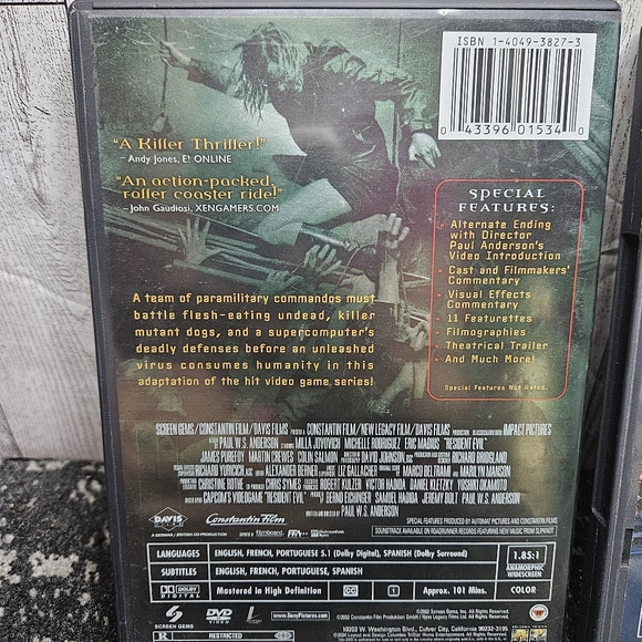 Resident Evil DVD Lot of 2 Movies (Resident Evil/Resident Evil: Apocalypse) - Picture 3 of 7